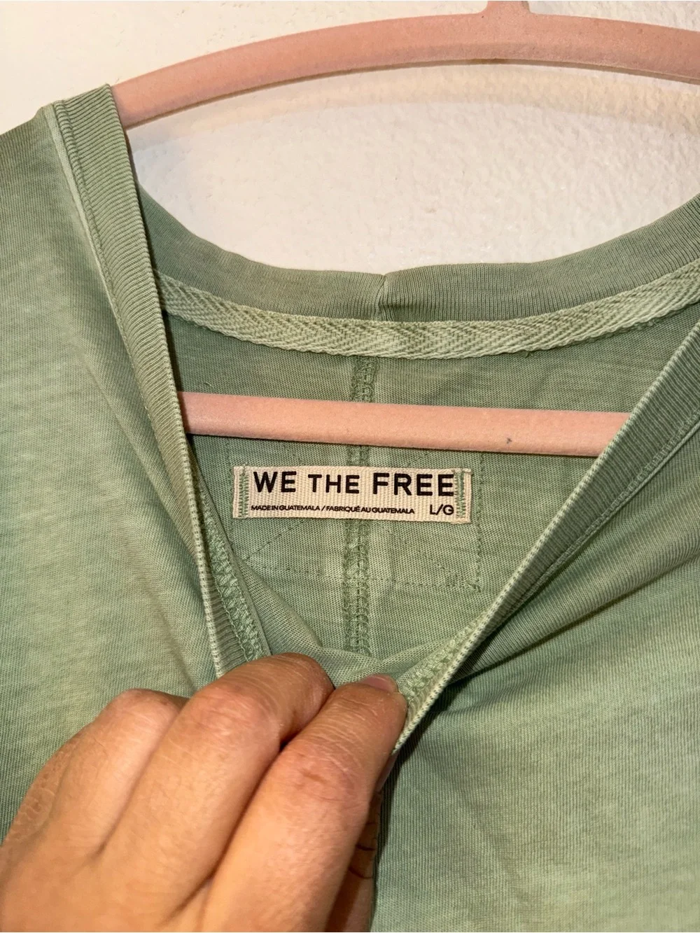 We The Free Minimalist Soft Moss Long Sleeve Tee - Picture 3 of 5